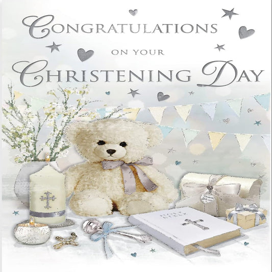 Traditional Christening Card   –   Regal Publishing   -  9  x  6 inches