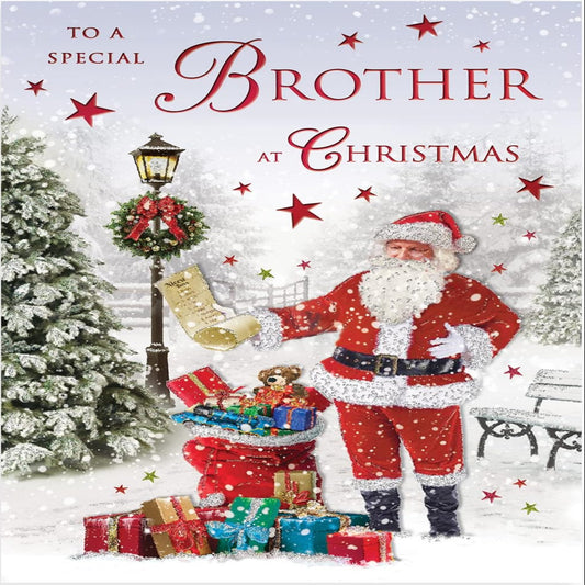 Regal Publishing Traditional Brother Christmas Card - 9 x 6 inches