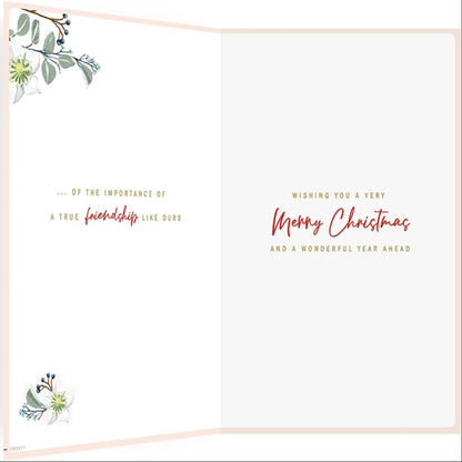 Traditional Christmas Card for Friend   -  Avant Garde  -   9  x  6 inches