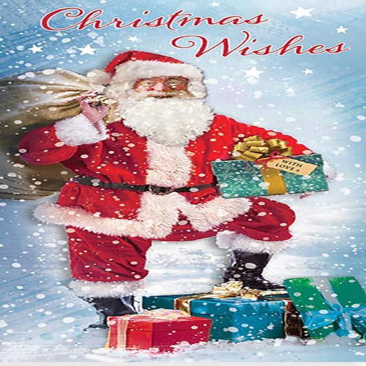 Traditional Christmas Money Wallet | Festive Cash Gift Holder   -  Avant Garde  -   7.5  x  3.5 inches