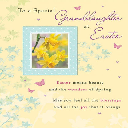 Traditional Easter Card for Granddaughter    -  Piccadilly Greetings   -   8 x 6 inches