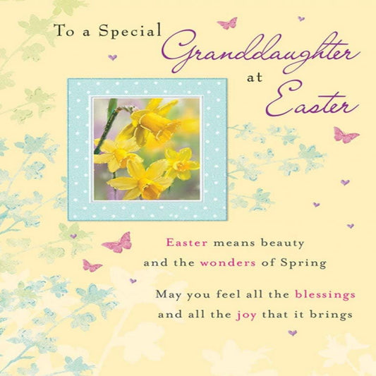 Traditional Easter Card for Granddaughter    -  Piccadilly Greetings   -   8 x 6 inches