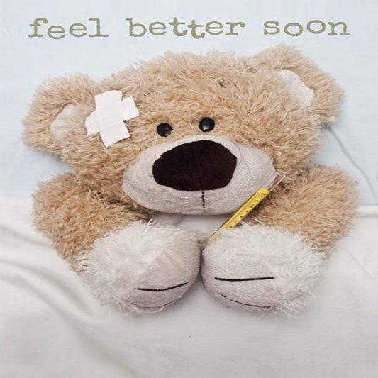 Traditional Get Well Soon Card | Thinking of You Greeting   -  7  x  5 inches