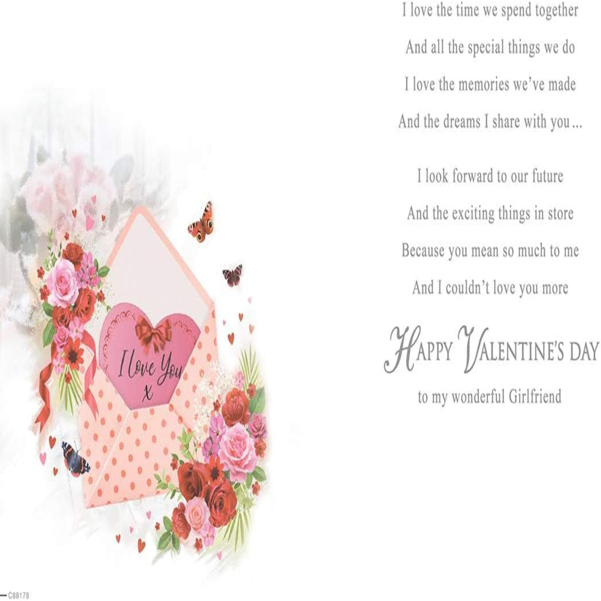 Traditional Valentine’s Card for Girlfriend   -   Regal Publishing   -   9   x   6 inches