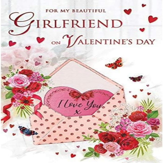 Traditional Valentine’s Card for Girlfriend   -   Regal Publishing   -   9   x   6 inches