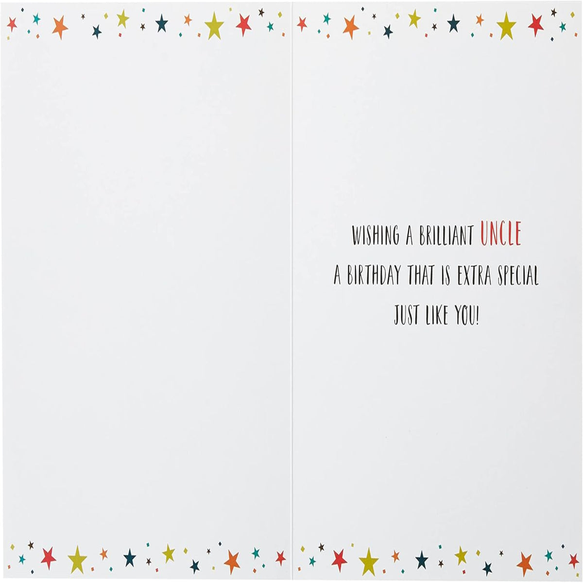 Uncle Birthday Card   –   Modern Happy Birthday Greeting Card    -   Regal Publishing  -  green|grey|beige|red   -   8 x 6 inches