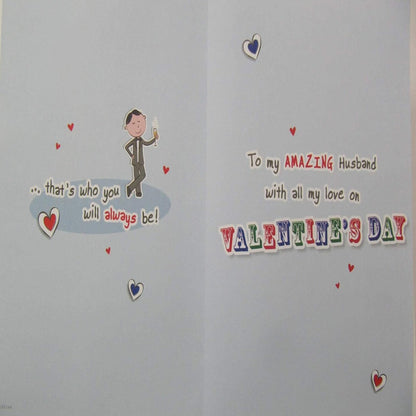 Valentine's Card for Husband with Poem | Romantic Husband Valentine's Card   -   9  x  6 inches