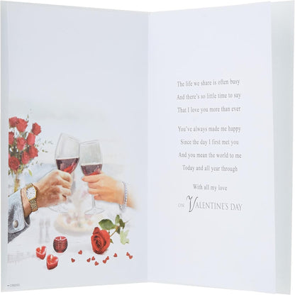Valentine’s Card for Wife – Traditional    -    Regal Publishing      -    9   x   6  inches