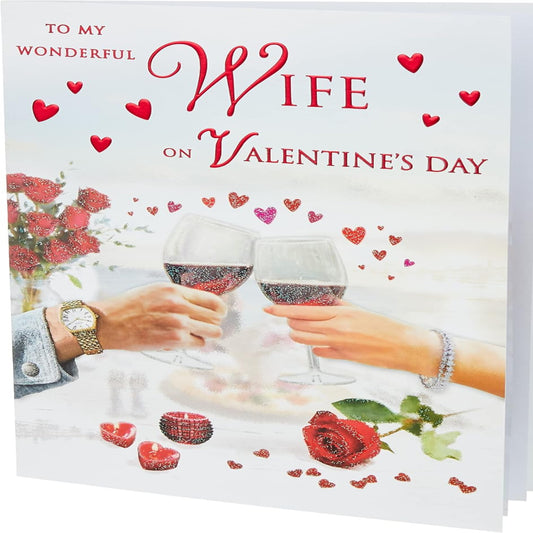 Valentine’s Card for Wife – Traditional    -    Regal Publishing      -    9   x   6  inches