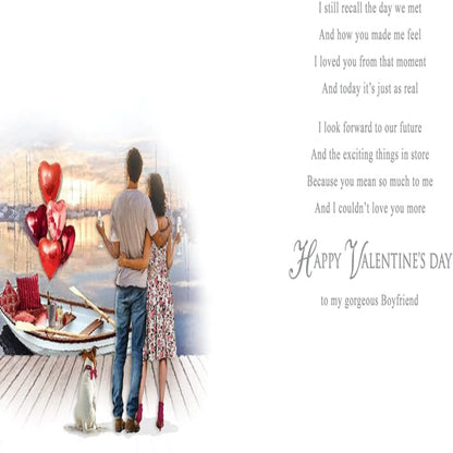 Valentine's Day Card for Boyfriend | Traditional Romantic Card   -   Regal Publishing   -    9 x 6 inches