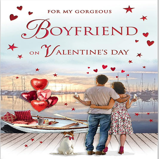 Valentine's Day Card for Boyfriend | Traditional Romantic Card   -   Regal Publishing   -    9 x 6 inches