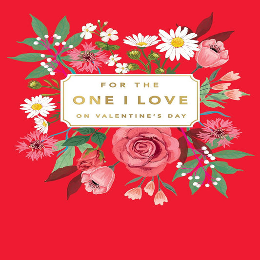 Valentine’s Day Card for One I Love  -  Avant Garde  -  9  x  6 inches