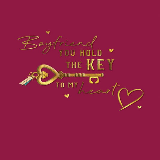 Valentine's Day Card for Boyfriend | Key to My Heart Card   -  8   x  6 inches