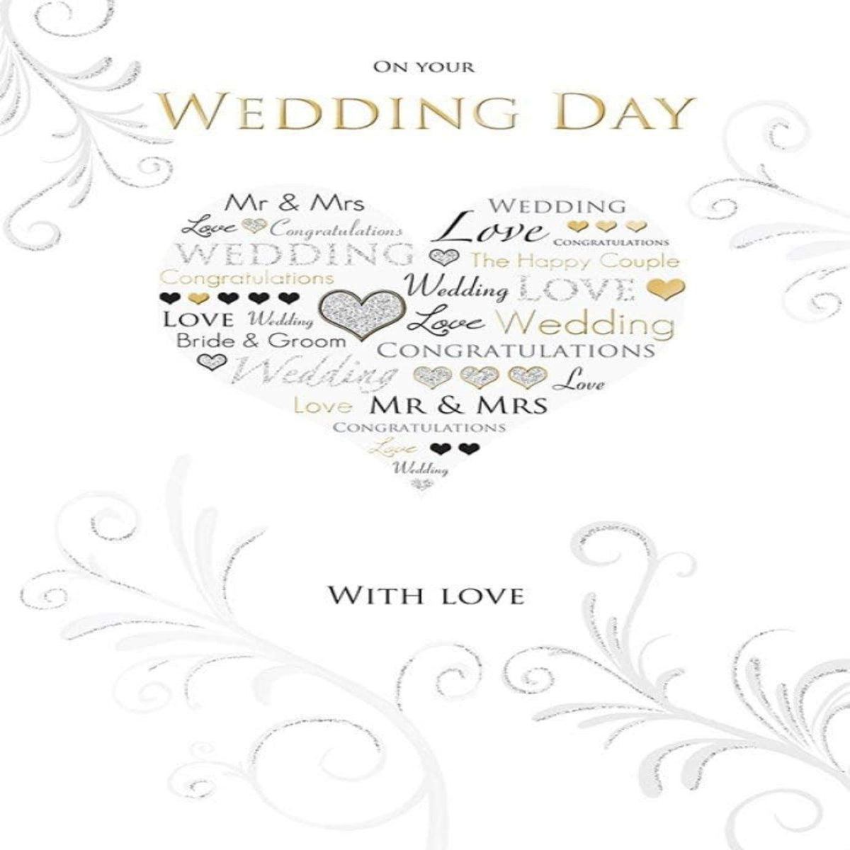 Wedding Card | Elegant Wedding Greeting Card  -   9  x  6 inches