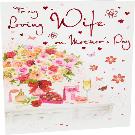 Wife Mother's Day Card   –   Traditional Mother's Day Greeting    -  Regal Publishing  -   9 x 6 inches