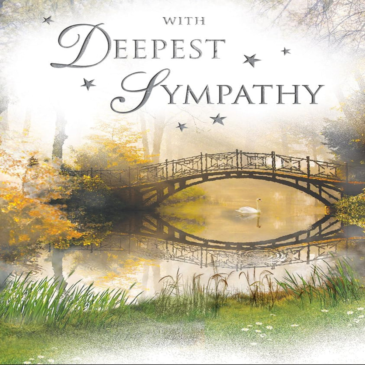 With Deepest Sympathy Card   –     Traditional    -    Regal Publishing    -    8  x  6 inches