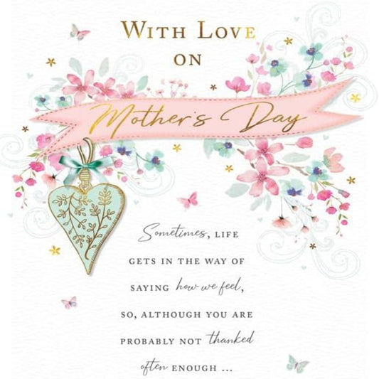 With Love Mother's Day Card | Piccadilly Greetings  -  9  x  6 inches