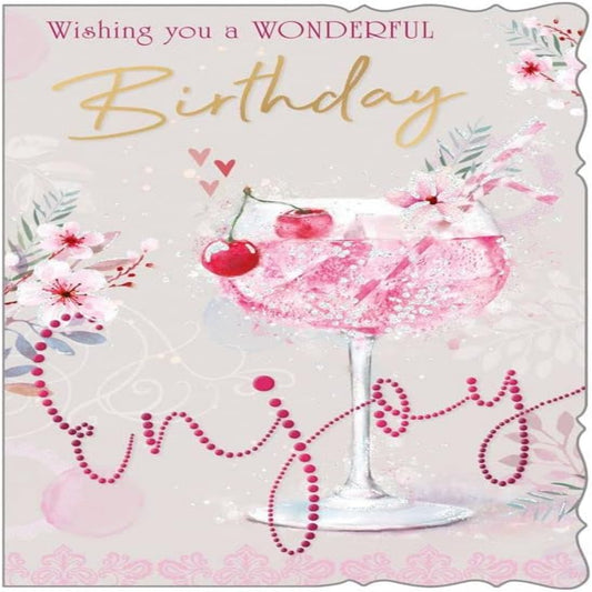 Wonderful Birthday Wishes Card | Happy Birthday Greeting Card  -  137  x  195mm