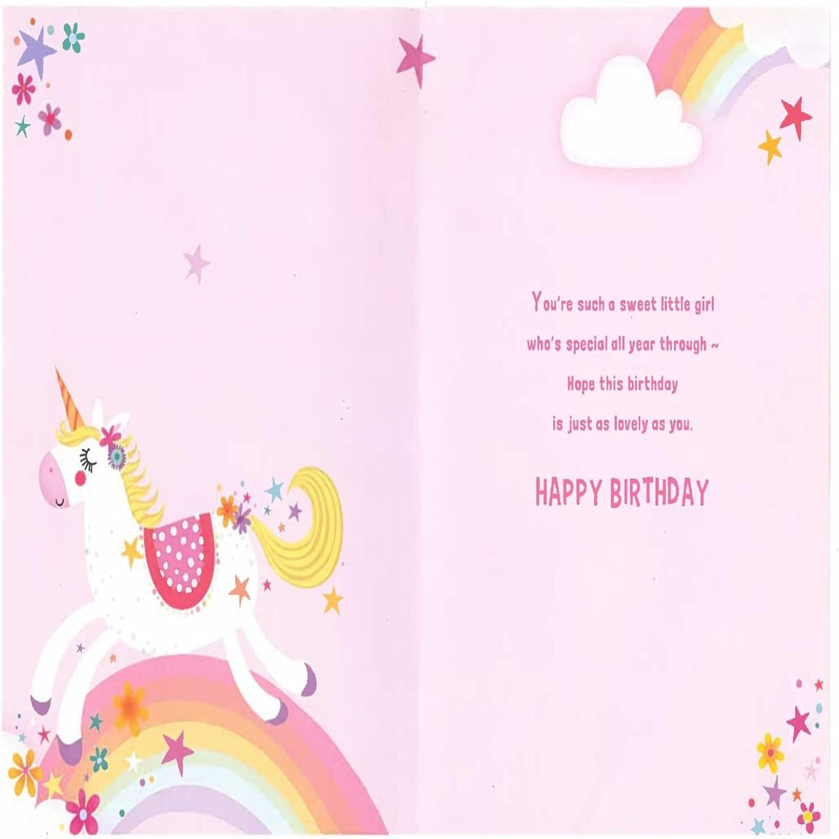 Xpress Yourself Girls 1st Birthday Card    –   You’re 1 Today  -   13.5cm  x  19.5 cm
