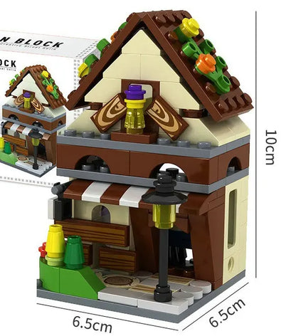 House Building Blocks Mini City Store Street View Snack Street Children'S Toys Boys and Girls Gifts Compatible with Lego
