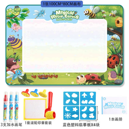 Magic Water Canvas Coloring Doodle, Reusable Magic Pens, Montessori Painting Board, Educational Toys
