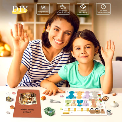Rolife Becka'S Baking House 3D Puzzle DIY Miniature Dollhouse Kit Amazing Gift for Children DG161