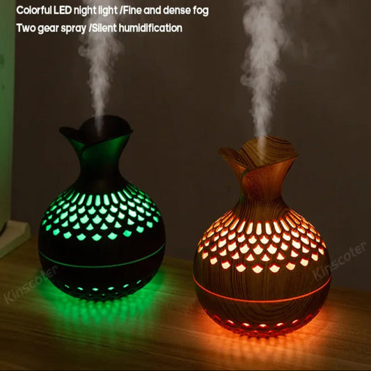 Wood Grain Humidifier 300Ml USB Aroma Diffuser Atomizer USB Household Humidifier Hydrating Instrument Desktop Humidifier
