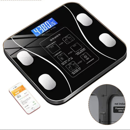Smart Body Fat Scale Wireless Digital Bathroom Scale Bluetooth Electronic Weight Scale with Smartphone App