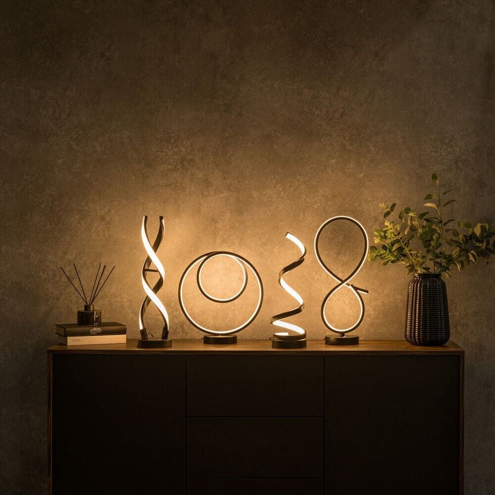Black Touch Table Lamp Light Integrated LED Bedside Bedside Living Room Bed Side