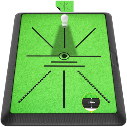 Golf Hitting Mat, Golf Mat Practice Indoor & Outdoor for Swing Path Feedback, 16"X12" Replaceable Golf Putting/Training/Swing Mat, Golf Accessories for Men & Women