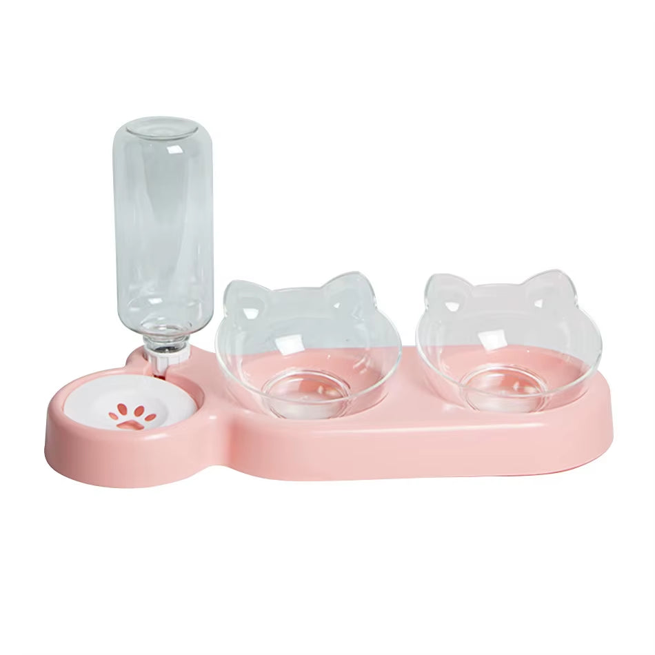 Pet Supplieselevated Bowls for Cats and Dogsdurable Double Cat and Dog Bowl Feederselevated Cat Feeding and Drinking Supplies