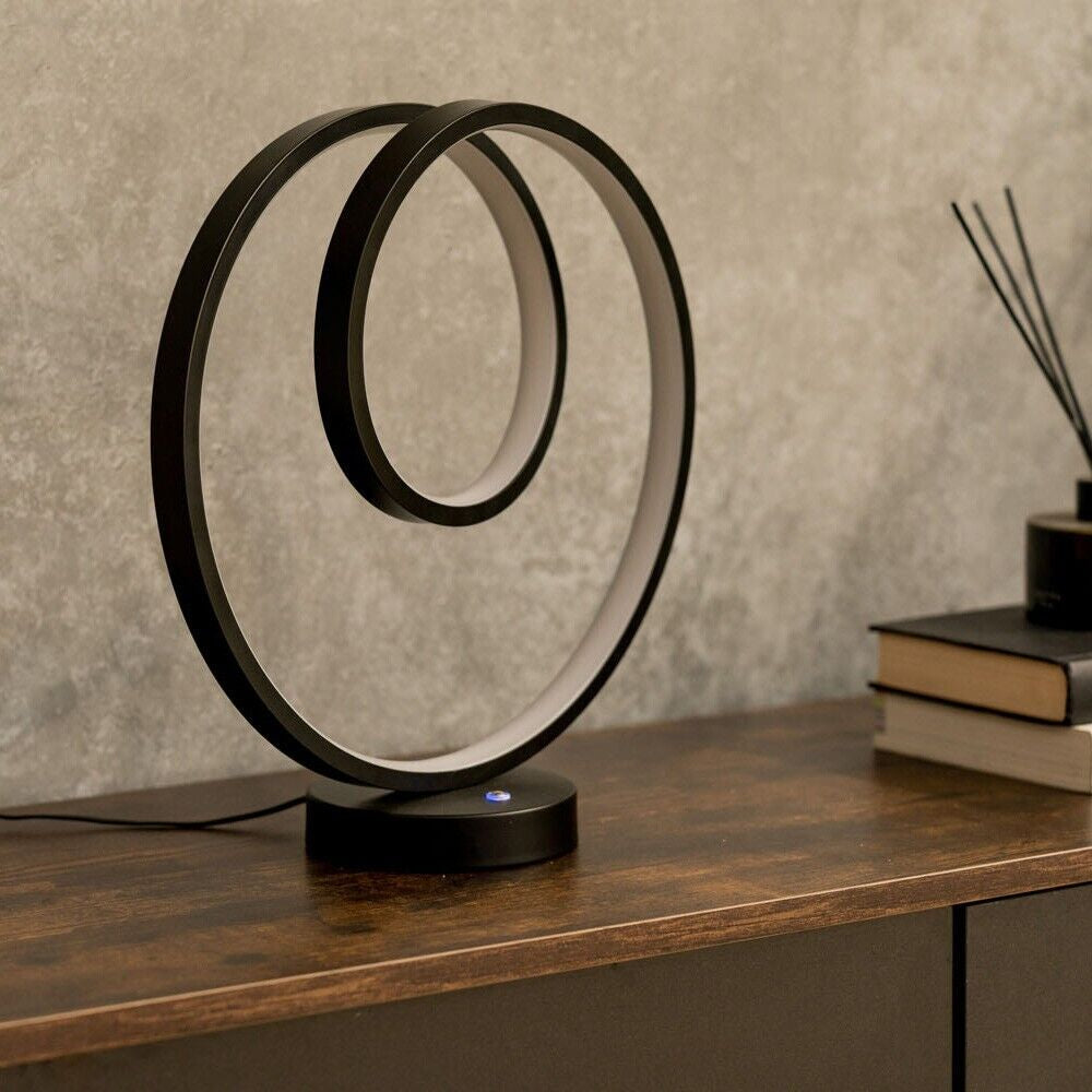Black Touch Table Lamp Light Integrated LED Bedside Bedside Living Room Bed Side