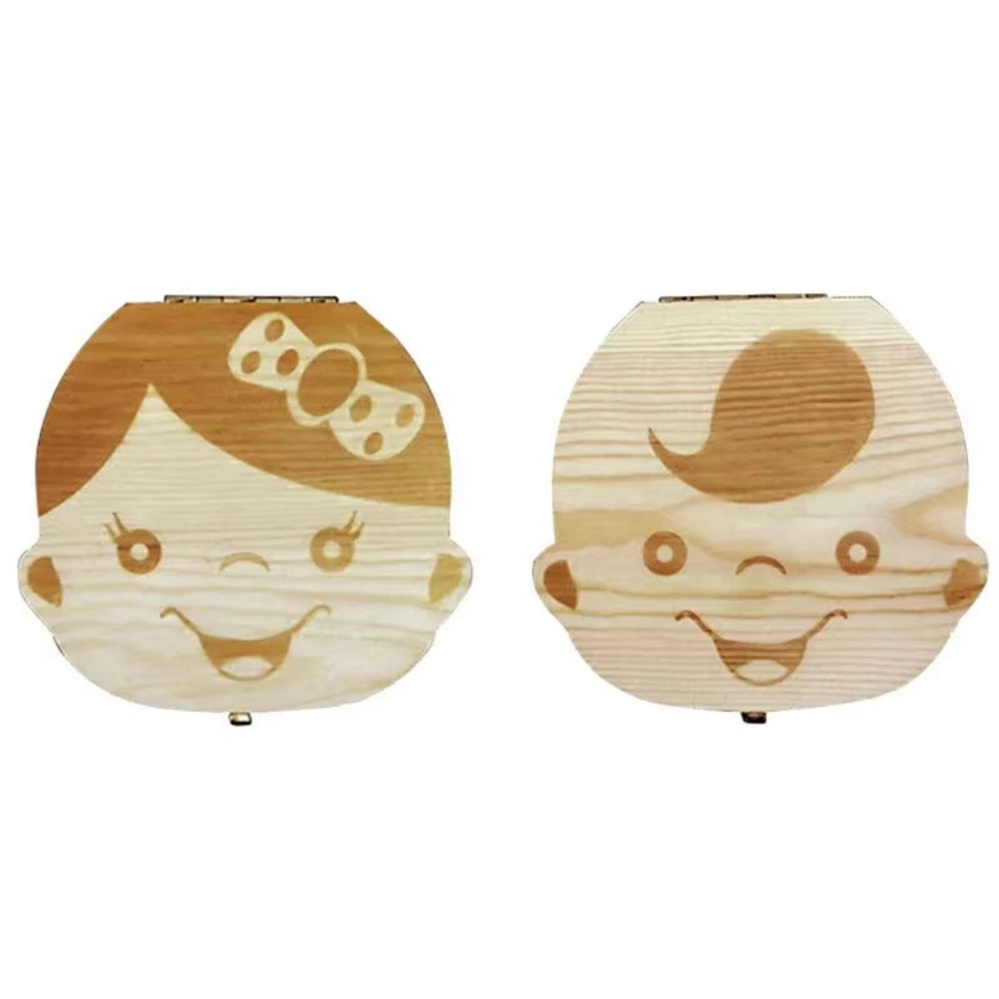 Baby Tooth Box Wooden Kids Milk Teeth Organizer Storage Boys Girls Baby Souvenirs Gifts Keepsakes Spanish/Dutch/French/German