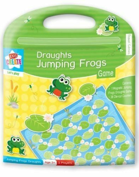 Childrens Travel Traditional Board Game Magnetic Draught Set-Ideal for Christmas