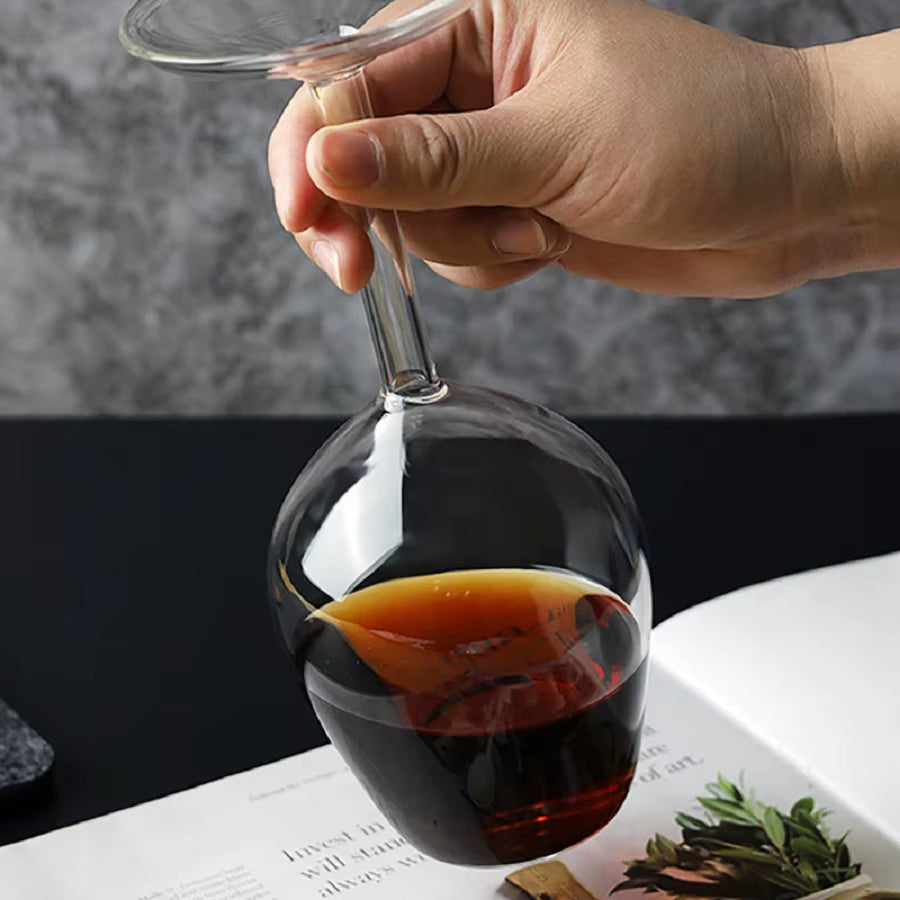 Unique 1Pc 13.5Oz Inverted Wine Glass,Ideal for Spirits & Cocktails, Home Bar and Restaurant ,Enhance Your Beverage Experience