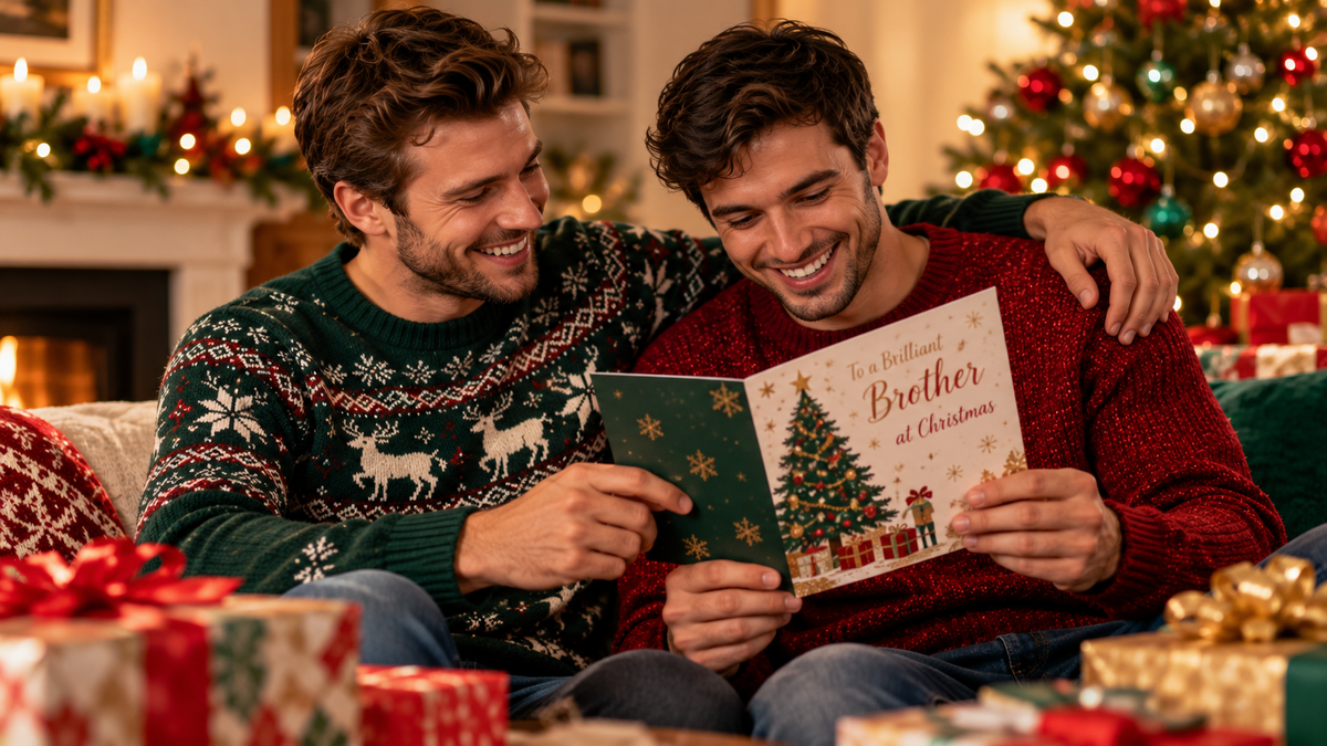 Christmas cards for brother and thoughtful festive wishes