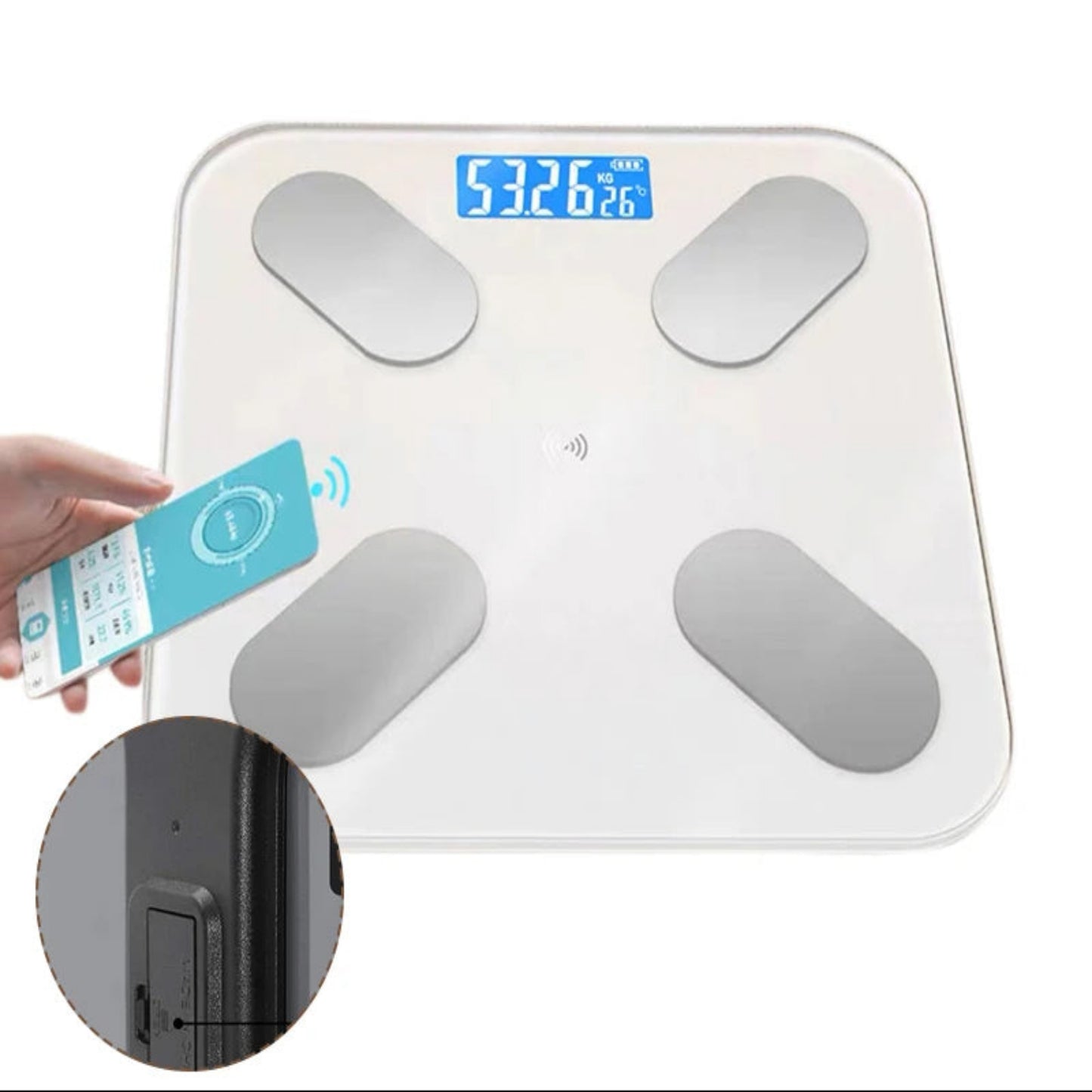 Smart Body Fat Scale Wireless Digital Bathroom Scale Bluetooth Electronic Weight Scale with Smartphone App