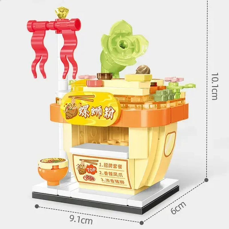House Building Blocks Mini City Store Street View Snack Street Children'S Toys Boys and Girls Gifts Compatible with Lego