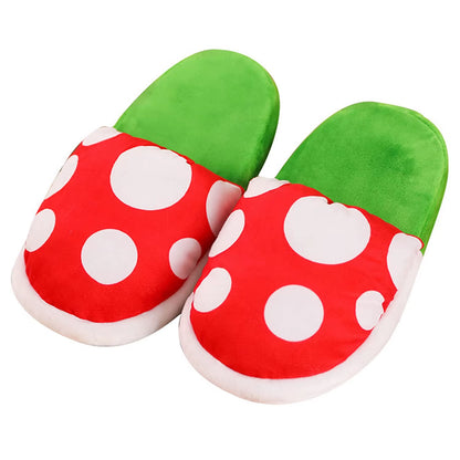 Piranha Plants Plush Funny Slippers Loafer with Pipe Pot Holder Funny Christmas Gifts for Women Mens Teens