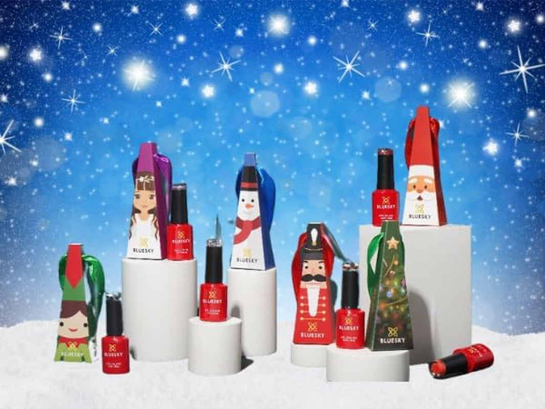 Christmas Exclusive Gel Nail Polish Bauble 5Ml, Snowman'S Got Sass, Blue Glitter Soak-Off Gel Polish for 21 Day Manicure, Salon & Home Use, Requires Curing under UV/LED Lamp