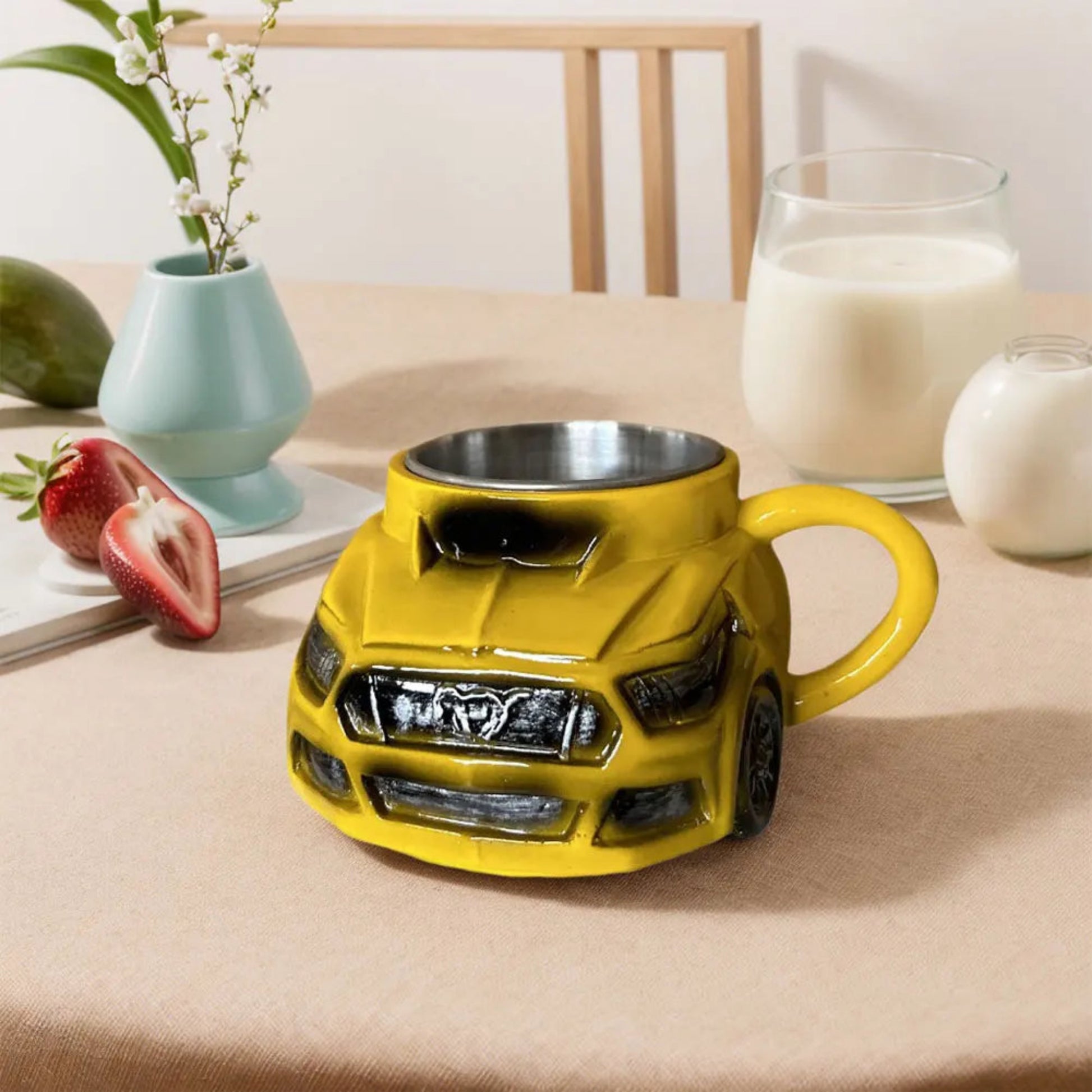Car Shaped Coffee Mug Creative Tea Cup Funny Novelty Drinkware Gifts for Men Boyfriend Dad Husband Car Lovers