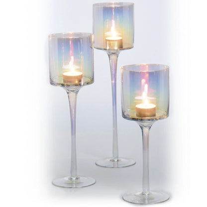 3 Candle Sticks Tea Light Holders Tall Elegant Wedding Centerpiece Home Decor