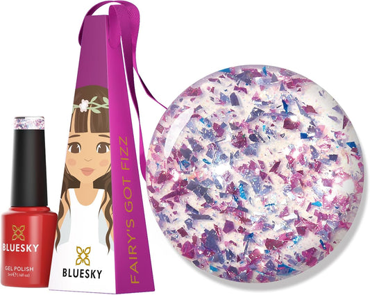 Christmas Exclusive Gel Nail Polish Bauble 5Ml, Fairy'S Got Fizz, Pink Glitter Soak-Off Gel Polish for 21 Day Manicure, Professional, Salon& Home Use, Requires Curing under UV/LED Lamp