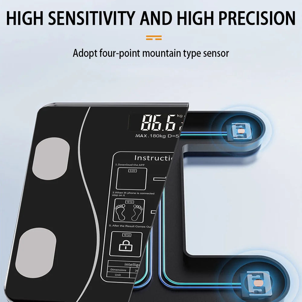 Intelligent Body Fat Scale Electronic Weighing Scale Smart Digital Bluetooth Fat Scale Body Composition Analyzer Weighing Scale