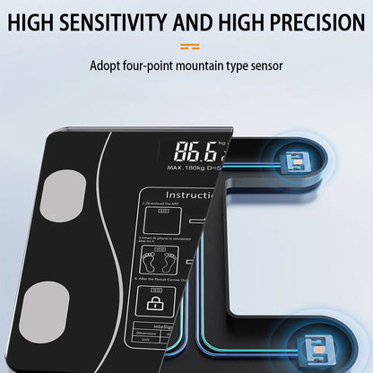 Intelligent Body Fat Scale Electronic Weighing Scale Smart Digital Bluetooth Fat Scale Body Composition Analyzer Weighing Scale