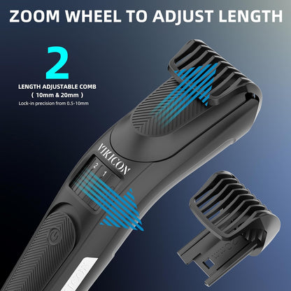 Beard Trimmer for Men, Electric Hair & Stubble Clipper, 40 Length Settings, Rec