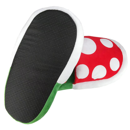 Piranha Plants Plush Funny Slippers Loafer with Pipe Pot Holder Funny Christmas Gifts for Women Mens Teens