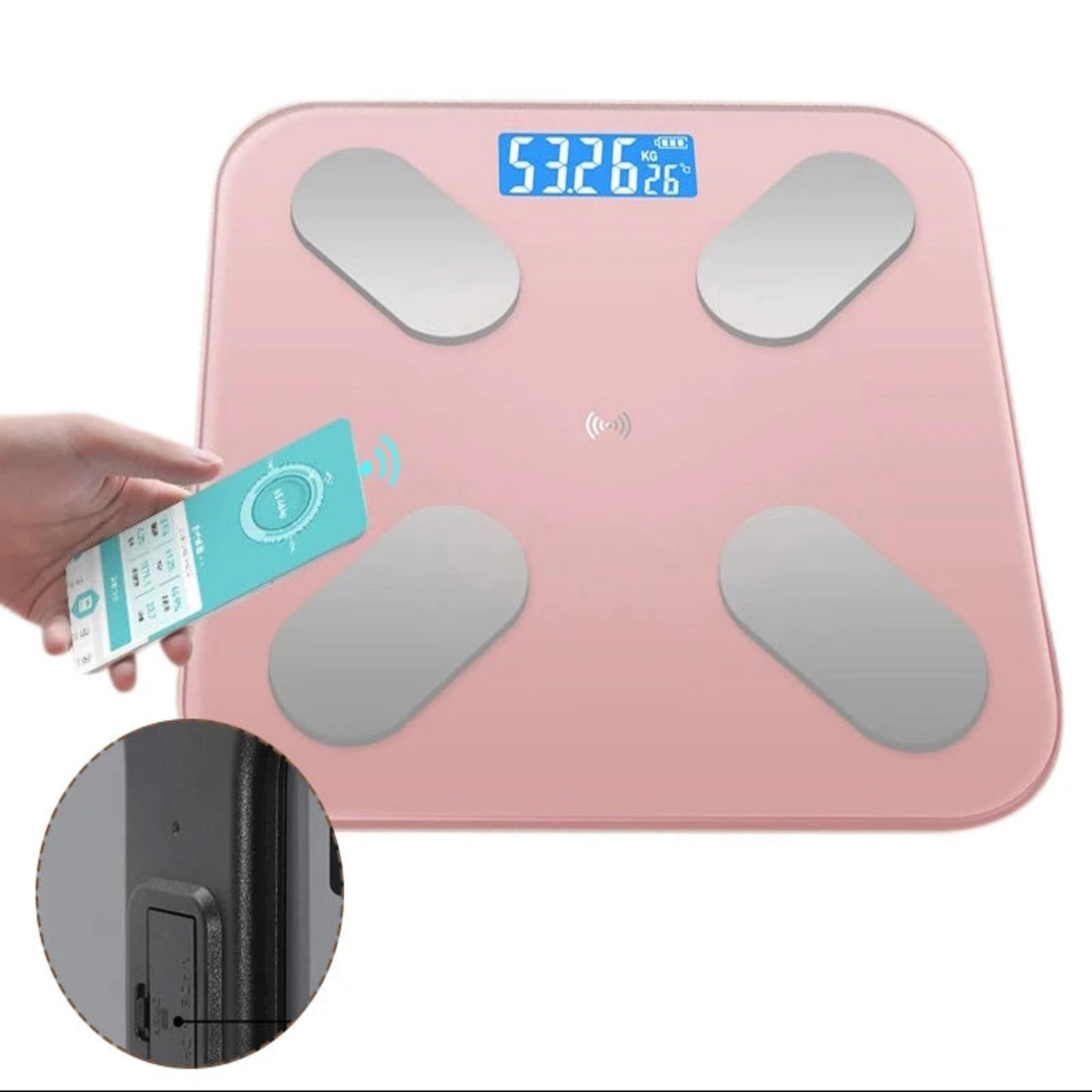 Smart Body Fat Scale Wireless Digital Bathroom Scale Bluetooth Electronic Weight Scale with Smartphone App