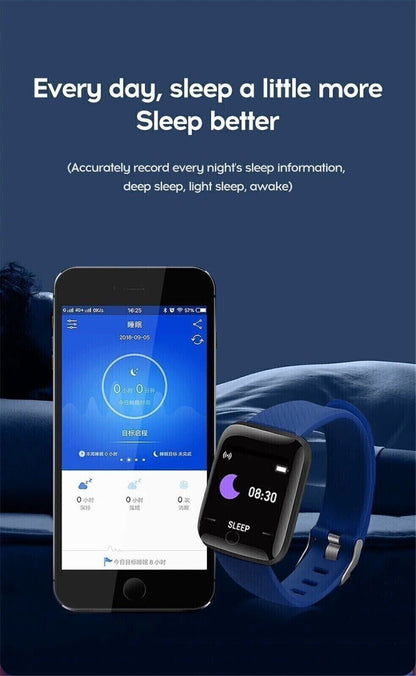 Smart Watch Men Women Fitness Tracker Blood Pressure Heart Rate Sport Watches UK