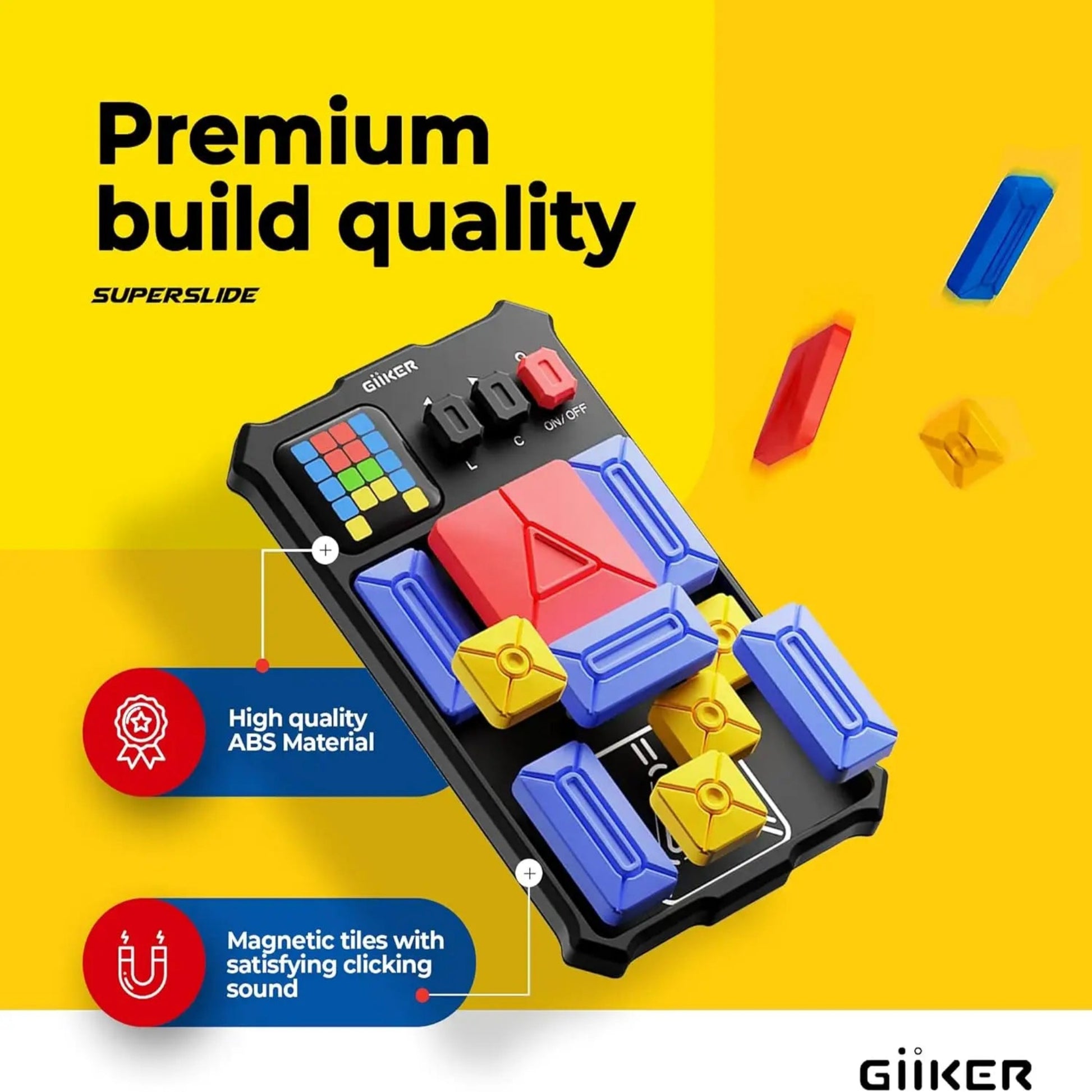 Superslide: Magnetic Sliding Puzzle Game with 500+ Easy to HARD Levels of Interactive Problem Solving Brain Training Fun!